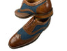 Blinder Blue Estate Men's Tweed Brogue Shoe With Brown Leather