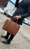 Tan Brown Leather BriefCase | Laptop Bag