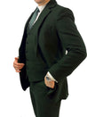 Larger Blinder Green Herringbone Tweed 3 Piece Suit
