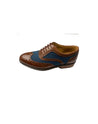 Blinder Blue Estate Men's Tweed Brogue Shoe With Brown Leather