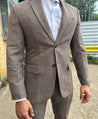 Ascot Light Brown Tweed 2 Piece Suit