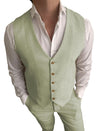 Mediterranean Sage 3 Piece Linen Suit