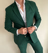 2 Piece Linen Deep Green Suit