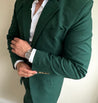 2 Piece Linen Deep Green Suit