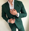 2 Piece Linen Deep Green Suit