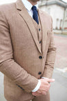 Ascot Light Brown Tweed Suit