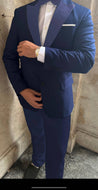 Navy Peak Lapel Tuxedo 2 Piece Suit | Peak Lapel collar | Midnight Blue | Evening Suit | Bond
