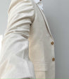 cream linen suit 