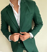 2 Piece Linen Deep Green Suit