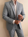 3 Piece Saint Grey Linen Suit CUSTOM