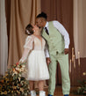 Wedding Mediterranean Sage 2 Piece Linen Suit