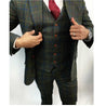 Peaky Green With Yellow & Red Windowpane Tweed 3 Piece Suit CUSTOM