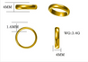 18K Gold Wedding Band 4MM