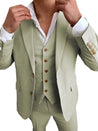 Wedding Mediterranean Sage 2 Piece Linen Suit