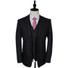 Charcoal Black Herringbone 3 Piece Tweed Suit CUSTOM