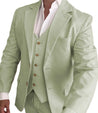 Wedding Mediterranean Sage 2 Piece Linen Suit