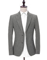 grey linen suit 