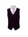 Black Herringbone Waistcoat