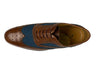 Blinder Blue Estate Men's Tweed Brogue Shoe With Brown Leather