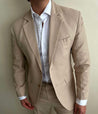 2 Piece Sand Brown | Light Brown Linen Suit