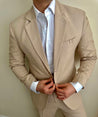 2 Piece Sand Brown | Light Brown Linen Suit