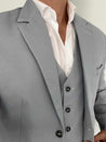 grey linen suit 