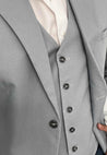 grey linen suit 