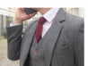 Larger Peaky Grey Estate Herringbone Tweed 3 Piece Suit ( Plus Size)