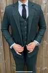 Derby Green 3 Piece Tweed Men's Suit