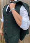 Wedding Derby Green 3 Piece Tweed Men's Suit