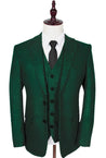 Larger Derby Green 3 Piece Tweed Men's Suit
