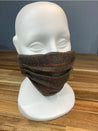 Brown with Orange and Black Windowpane Tweed Mask