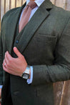 Olive Peaky Green 3 Piece Tweed Men's Suit