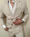 Linen Double breasted 2 Piece Suit (Pre-order)