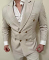 Linen Double breasted 2 Piece Suit (Pre-order)