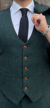 Derby Green 3 Piece Tweed Men's Suit