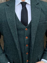 Derby Green Herringbone Tweed Jacket