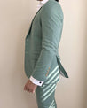 Linen Sage Green Suit Jacket